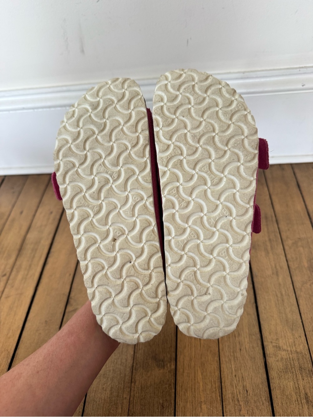 Birkenstock Arizona Pink Fuchsia Tulip Suede Soft Foot Bed Sandals 39 / 8.5 - Picture 11 of 11